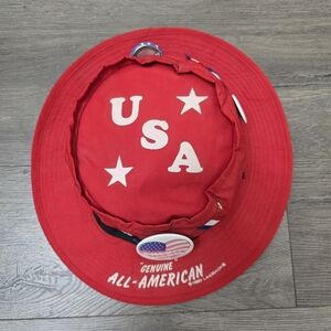 1989 Laidback Genuine All American Fishing Hat Buttons Large Unisex